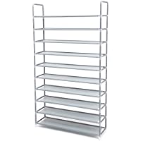 SONGMICS Zapatero de 10 Niveles- Organizador de Zapatos- con Capacidad para 50 Pares de Zapatos- para Salón- Guardarropa…